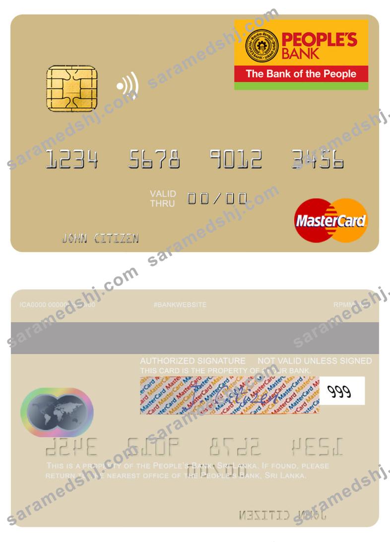 Sri Lanka People’s Bank mastercard